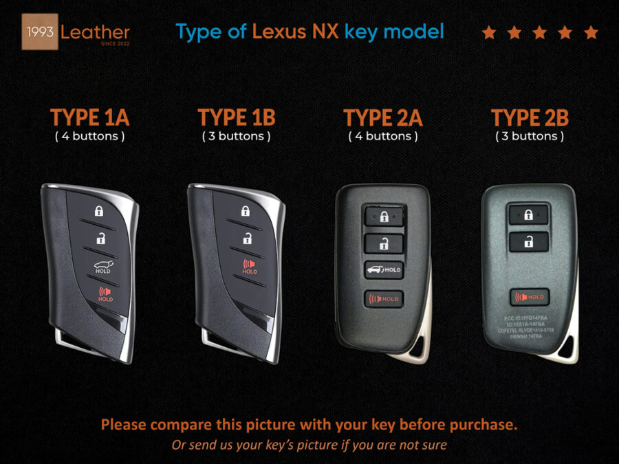 Type of Lexus NX key models