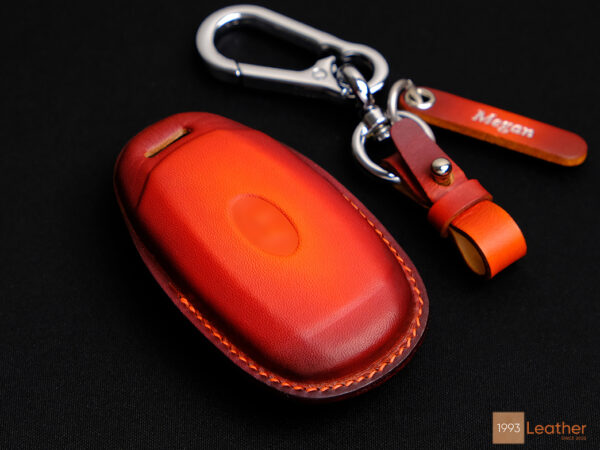 Hyundai Accent key fob cover made from Veg-tanned leather