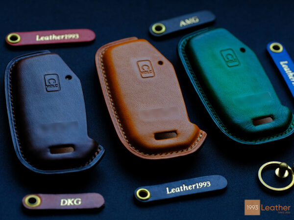 All KIA Seltos key fob covers are made from Veg-tanned leather.