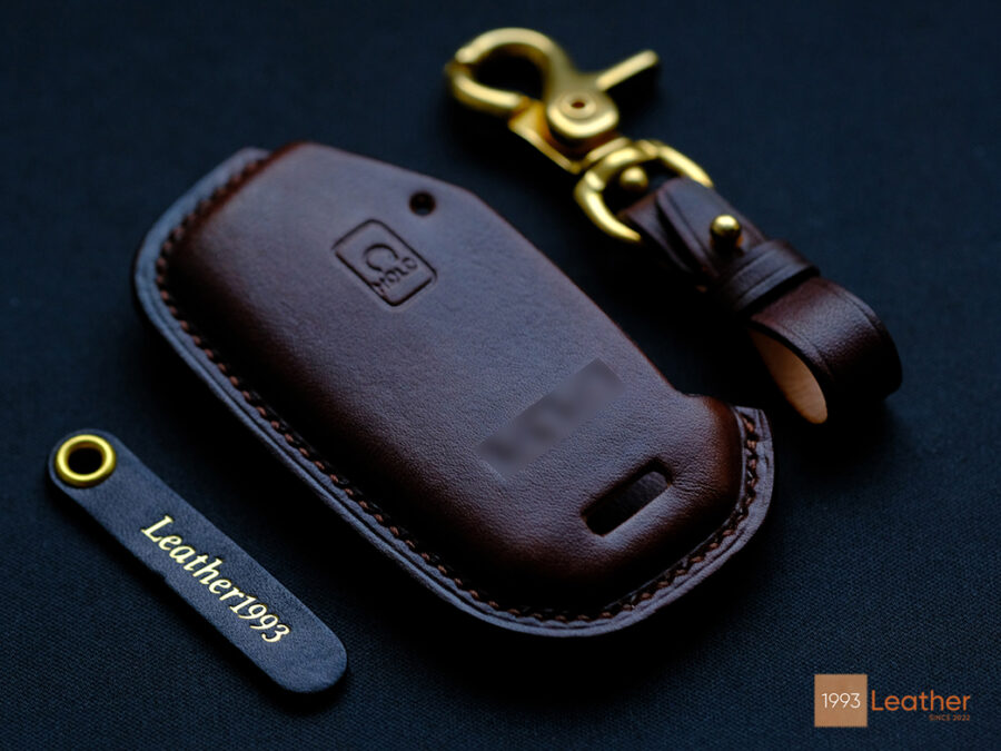 Darkbrown KIA Seltos key fob cover.