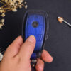 Luxurious Mercedes S-Class key fob cover featuring fine stitching and a sophisticated design.