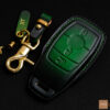 Mercedes S-Class key fob cover made of premium Veg-Tanned leather for durability and elegance.