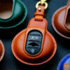 Handcrafted Mini Countryman key fob covers in various colors, designed for durability and style at Leather1993.