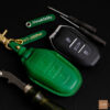 High-quality Peugeot 5008 key fob cover made of imported Veg-Tanned leather