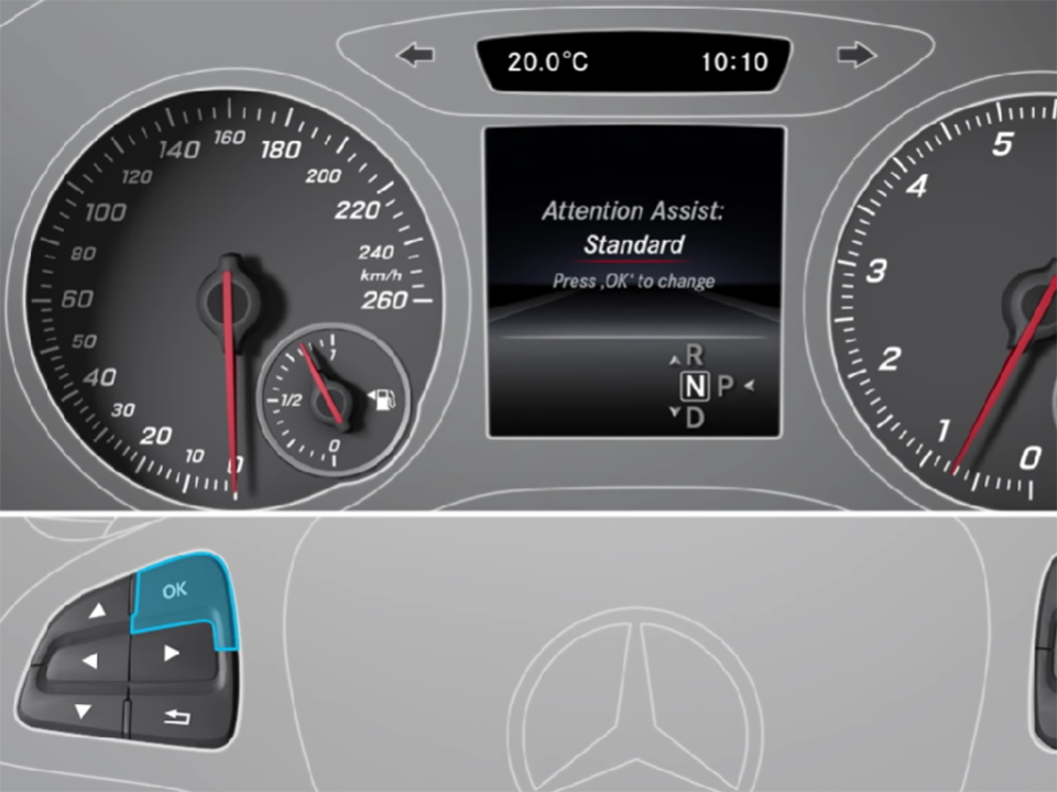 Mercedes A-Class And safety features for the driver