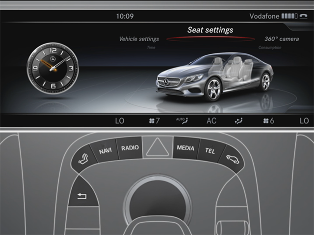 Mercedes S-Class - Touchpad & Multifunction display