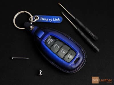 Hyundai Venue leather key fob cover