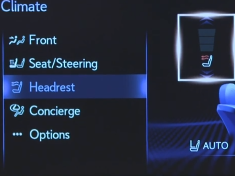 How-To Operate Lexus Climate Concierge: Neck heaters