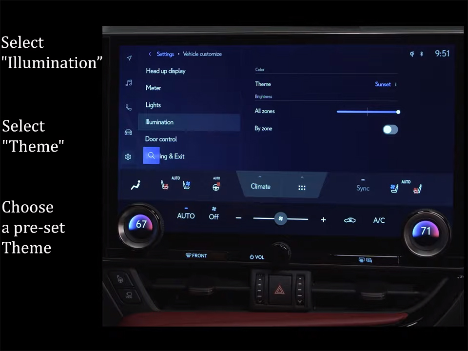 How-to Control Lexus NX Illumination 