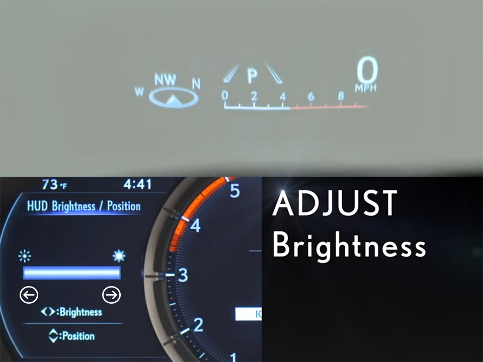 How-to Engage The Lexus LC 500 Display and Windscreen - Adjust the Head Up Display