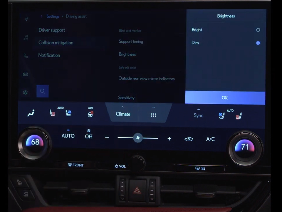 Safe Driving with Lexus NX Lane Change and Blind Spot Monitor