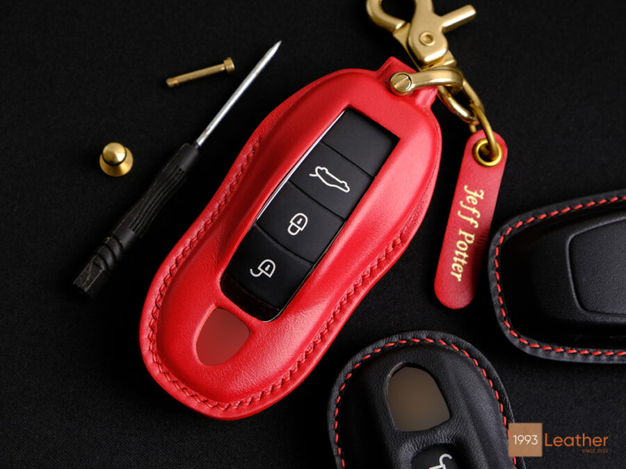 Porsche Panamera key fob cover with two design options: old and new.