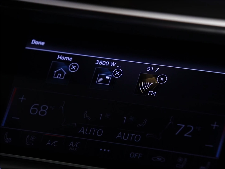 Saving Shortcuts and Favorites: Easy to Control Audi Display