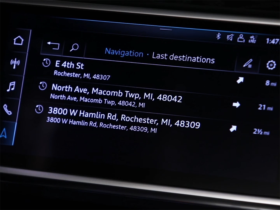 Saving Shortcuts and Favorites: Easy to Control Audi Display