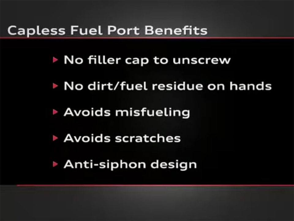 What are Useful Benefits of Audi Capless Fuel System?