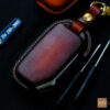 KIA Sportage key fob cover made of Italian vegtan leather tanned naturally for the best Patina finish