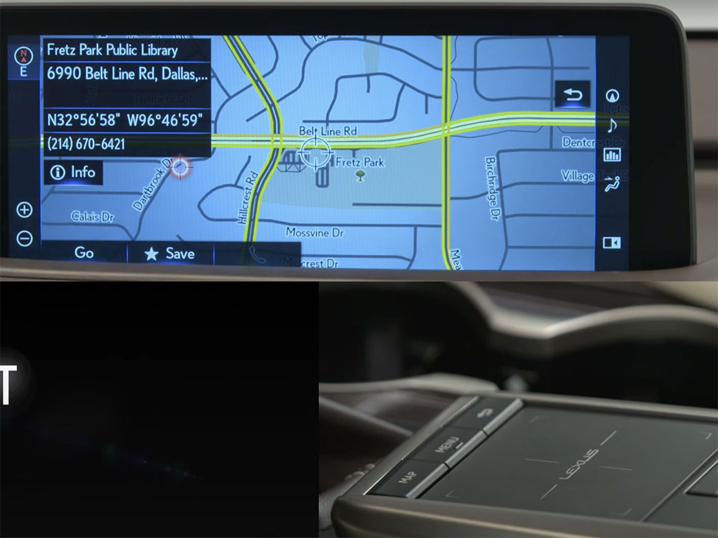 Setting a Destination and Navigation Screen Icons in Your Lexus