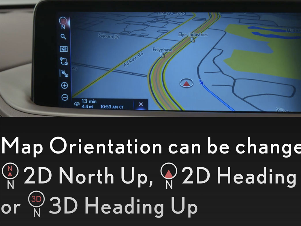 Setting a Destination and Navigation Screen Icons in Your Lexus