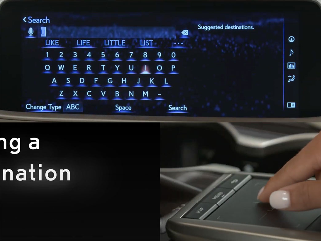 Setting a Destination and Navigation Screen Icons in Your Lexus