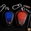 Electra Glide key fob cover with free tag engraved and 4 hardware options available when ordering.