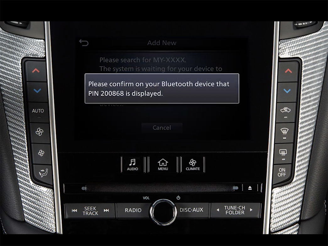 Connect INFINITI Q50 with Bluetooth Streaming Audio