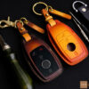 High-quality Mercedes CLA-Class and CLS-Class key fob cover crafted from Veg-tanned leather.