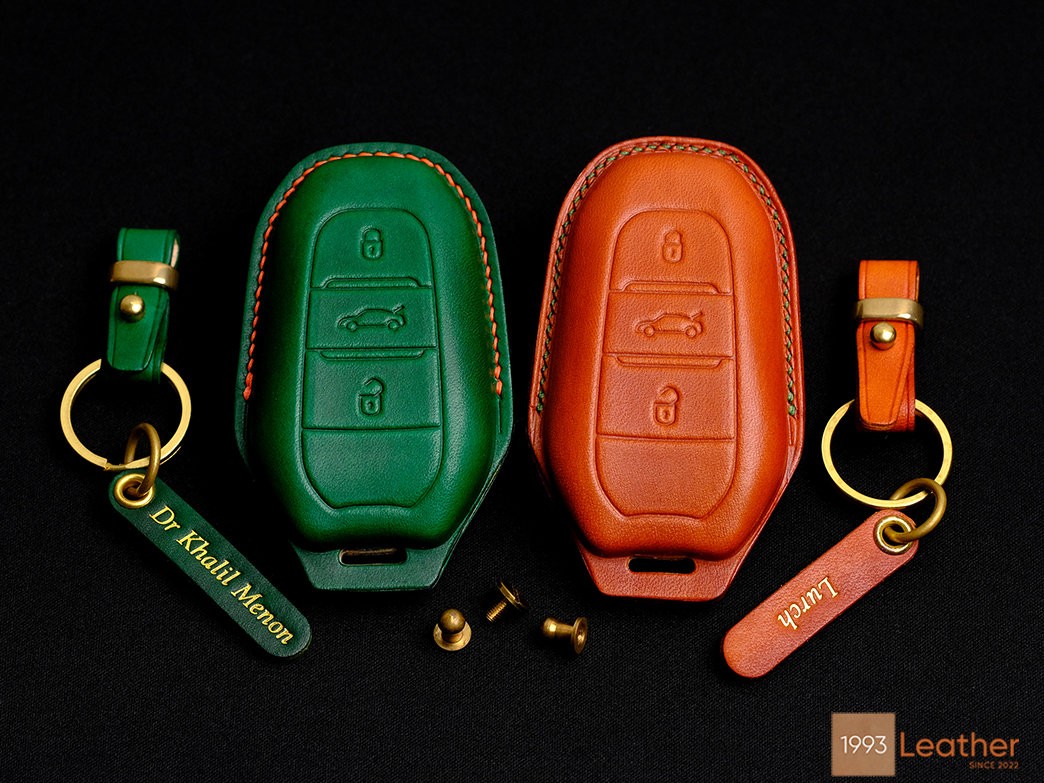 Peugeot key fob cover at Leather1993