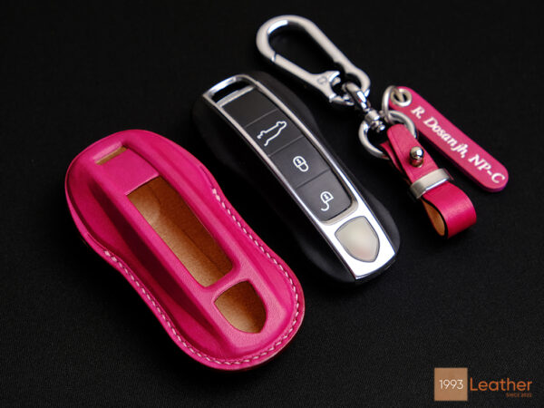 Porsche Macan key fob cover in stylish color, perfect for outstanding appearance.