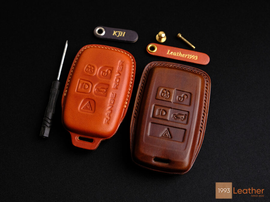 Land Rover Range Rover key fob cover representing a luxurious leather design.