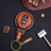 Mini Clubman key fob cover crafted with durable Veg-Tanned leather for exceptional protection