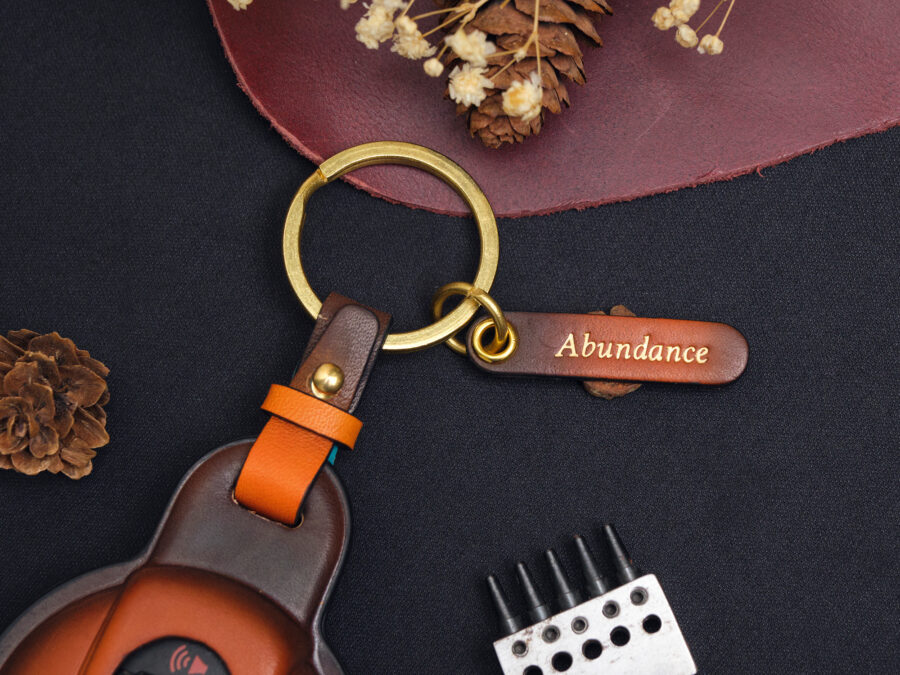 Mini Clubman key fob cover in green with free tag personalized and four hardware options.