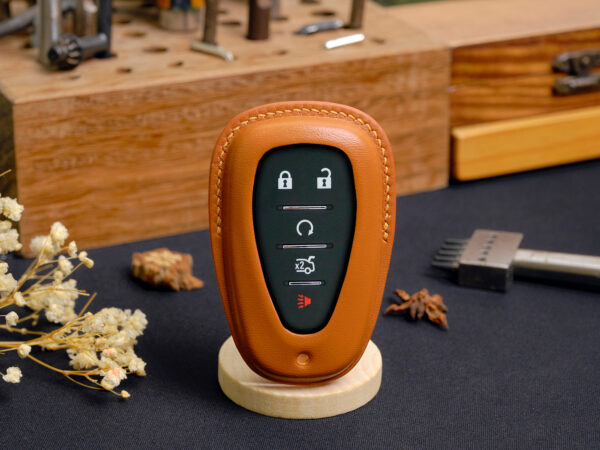 Two Chevrolet Camaro Key fob covers with 2 keychain and 2 tags engraved in many colors