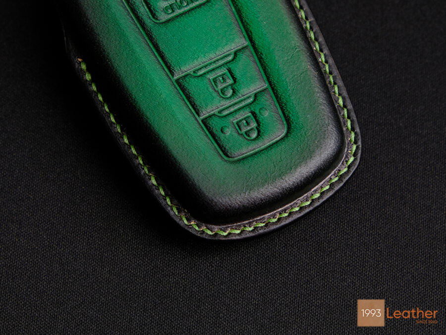 Premium Toyota C-HR key fob cover featuring exquisite stitching details for a refined look.