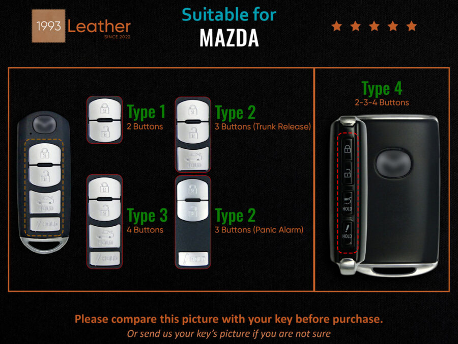 Mazda 3 leather key case models