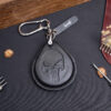 Close-up of Harley-Davidson Street Glide Key Fob Cover showcasing exquisite stitching