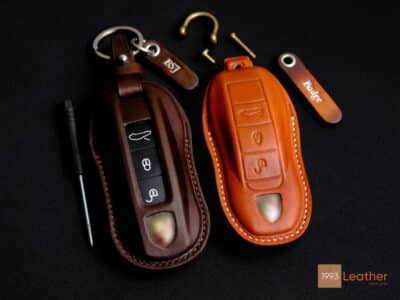 Porsche 718 leather key case
