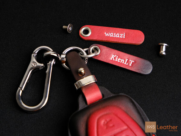 Premium Vinfast VF 8 key fob cover with free engraved tag and 4 hardware options.