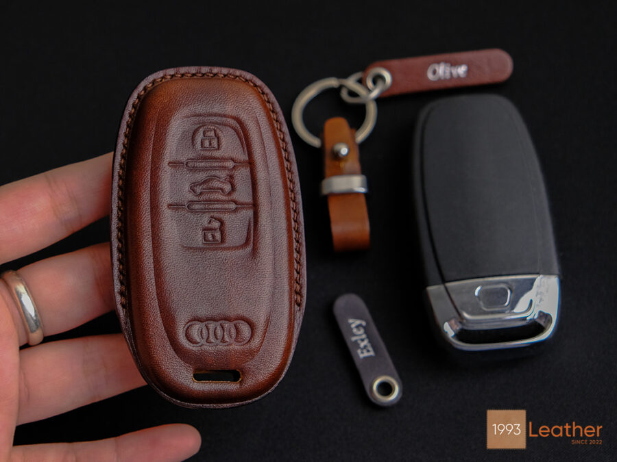 High-quality handmade Audi key fob cover