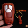 Audi Q2, Q3, Q5, Q7, Q8 leather key fob cover (partly cover - exposed buttons)