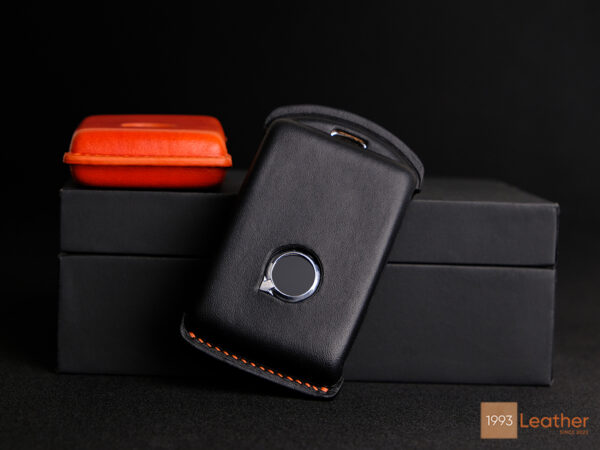 Volvo XC key fob cover crafted from high-quality Veg-tanned leather, offering durability and elegance.