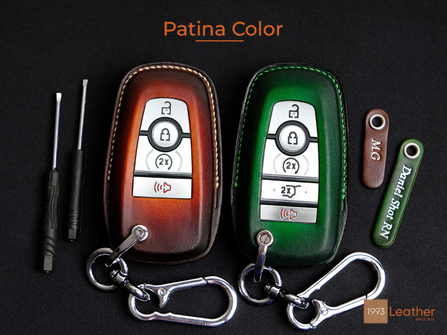 Ford Explorer Leather Key Case with Special Patina Color