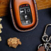 Exposed buttons Honda Accord key fob cover with stitching sewn evenly has a real touching experience