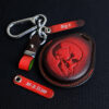 Back view of Heritage Classic key fob cover with a snug, precise design for the key.