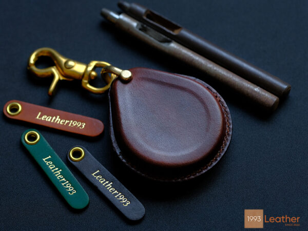 Back view of Heritage Classic key fob cover with a snug, precise design for the key.