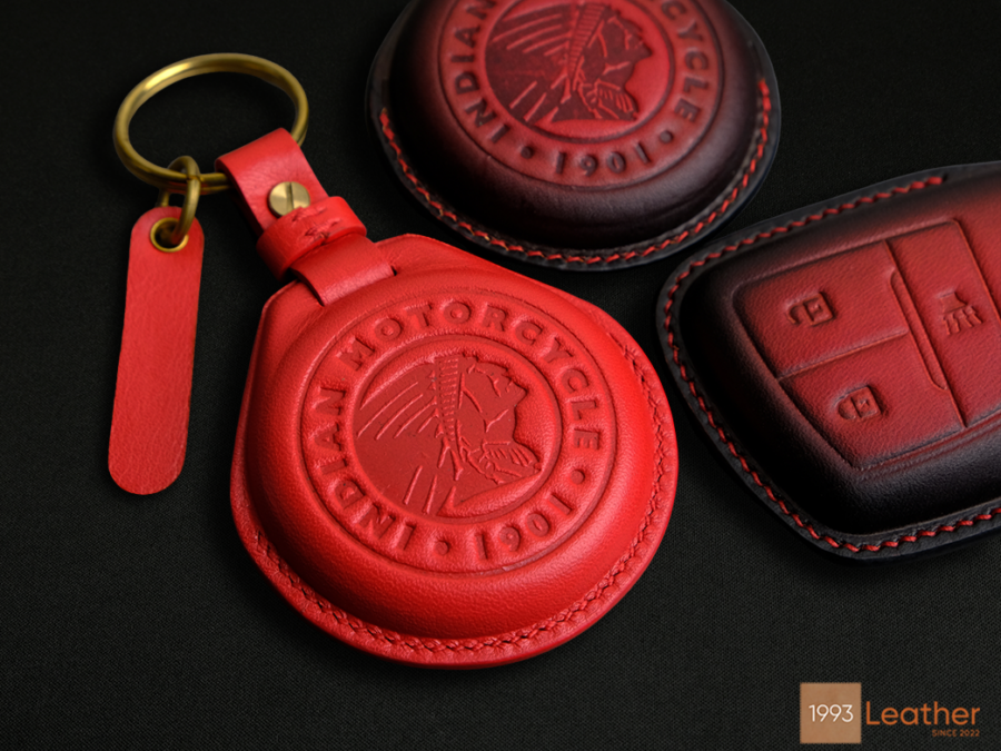 Indian Challenger key fob cover with a precisely designed back that fits the key snugly.