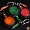 Indian FTR key fob cover made of high-quality Veg-Tanned leather with a handcrafted finish.