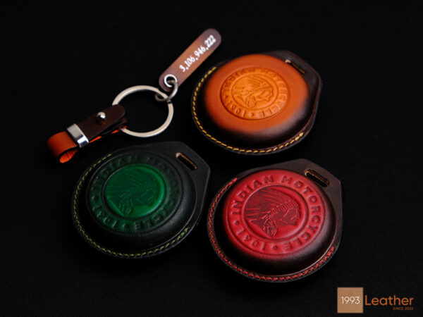 Indian Pursuit key fob cover with a snug back design, ensuring a secure and precise fit for the key.