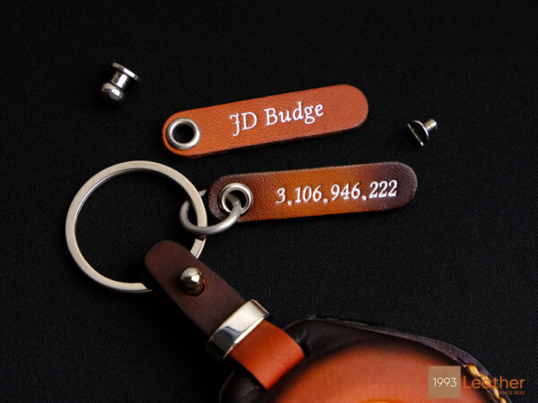 Indian Pursuit key fob cover with free tag engraved and 4 customizable hardware options.