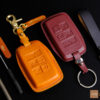 Land Rover Discovery and Discovery Sport key fob cover made from high-quality Veg-tanned leather.