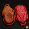 Maserati Grecale key fob cover made of high-quality Veg-Tanned leather